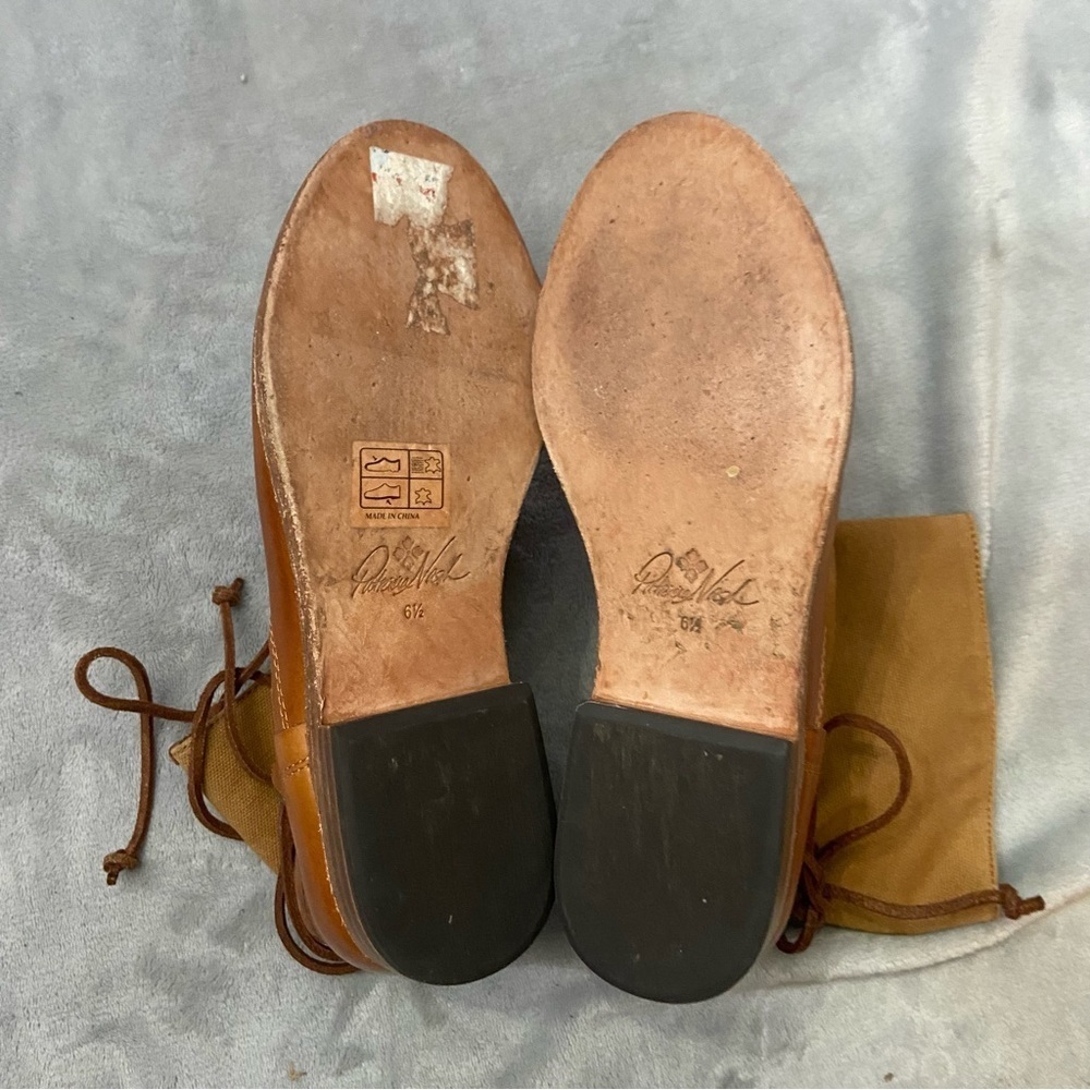 Patrica Nash Sabbia Canvas Mid Boots brown tan leather wrap strap - Picture 4 of 7